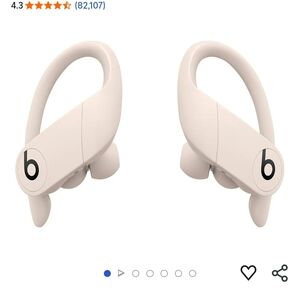 Beats by Dre Cream Earbud Headphones